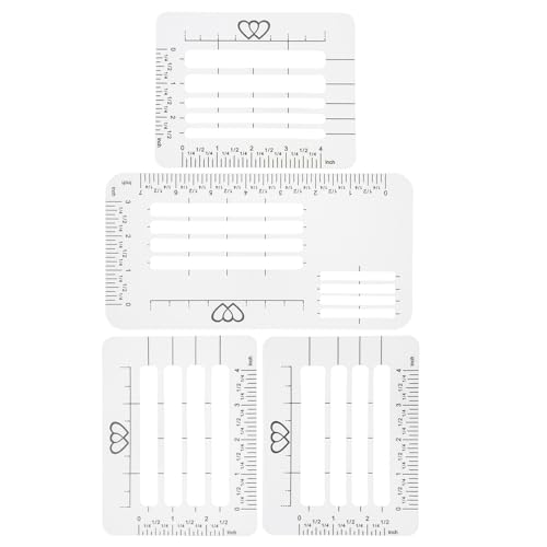 DOITOOL 4個 封筒宛名ガイドプラスチックテンプレート 高耐久封筒作成用ステンシル 多機能グリーティングカード用定規 手作り招待状向け