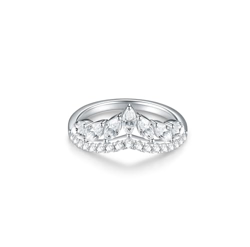 Jiostonor Curved Moissanite Eternity Ring