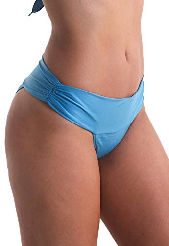 Calcinha Biquíni Avulso Cós Alto Orquídea - Azul Claro - P