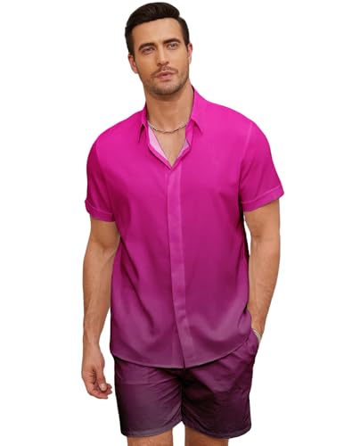 Matching Hawaiian Color Block Print Women One Piece Swimsuits or Men Shirt Suit for Couples Beach Vacation4