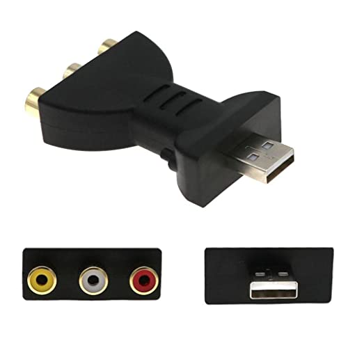 USB Male To 3 RCA Female Audio Video Adapter AV Converter Cable C...