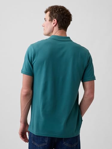 Image of Gap Men Solid Regular fit Half Sleeve Collared Neck T-Shirt