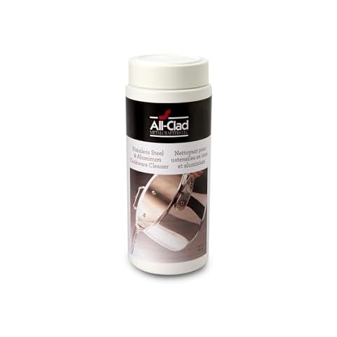 All-Clad Specialty Powder Stainless Steel Cleaner and Polish 12 Ounce Pots and Pans, Cookware White Cover