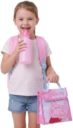 Peppa Pig Backpack, 4 Piece Girls Backpacks Set, Pink One Size - 2