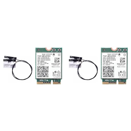 Tarjeta de red WiFi 6 AX201NGW M.2 CNVio2 Bluetooth 5.1 con dos antenas de banda dual