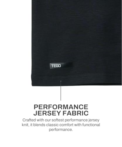 Image of TEGO Foundation T-Shirt | Men's Performance Jersey Tee | Soft Brushed Fabric | Sweat-Wicking & Quick-Dry | Everyday Training & Travel T-Shirt