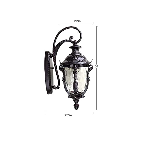 Luminaire de jardin E27 style Victoria européen vintage en verre haut de gamme