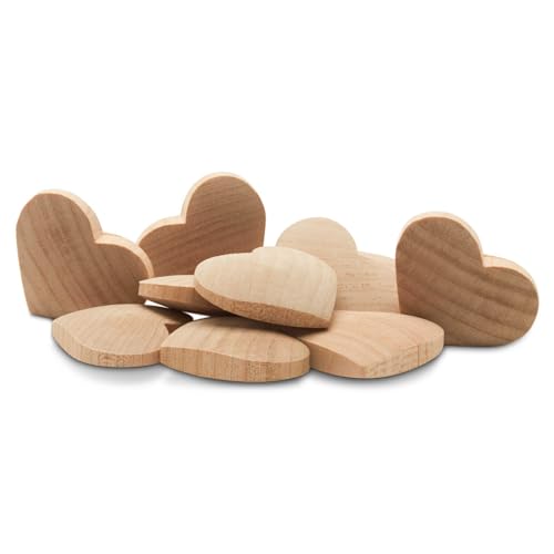 Small Wood Heart for Crafts 1-1/2 inch 1/8 inch Thick Pack of 25 Heart Shaped Wood for Rustic Bridal Shower Decoration by Woodpeckers