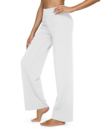 Image of G4Free EverGoing Yoga Pants Women Wide Leg Pants with Pockets High Waist Stretch Dress Casual Sweatpants Petite /Regular /Tall