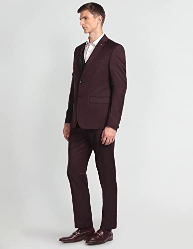 Image of Arrow Men Solid Hudson Tailored Fit Three Piece Suit