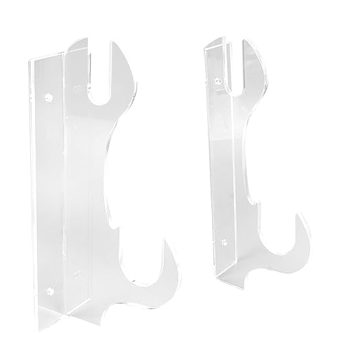 Fdit SAMURAI Sword Support Assembly of the Elegant Display Rack, Suitable for Contests and Collections, Durable Acrylic Material, 2 STCS Sword Wall Assembly (Transparent)