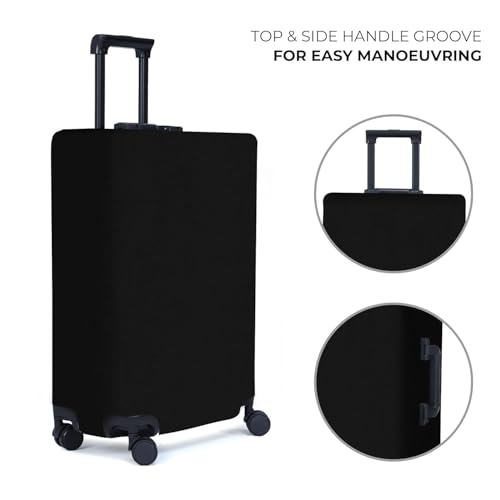 Image of VLITE Megatron Family Set of 6 Luggage with Covers | 3 Trolley Bags (20 /24 /28) + 3 Luggage Covers (20 /24 /28) | Lightweight Polypropylene Hard Shell, 360 Spinner Wheels (Rose Gold /Solid Black)