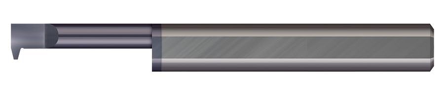 Micro 100 IAT-1000-14X Threading Tool - Acme, 14 TPI, .277" Min Bore Dia, 1" Max Bore Depth, .043" Offset, .070" Proj, .024" Flat, .0988" C-L Offset, 5/16" Shank Dia, 2-1/2" OAL, AlTiN