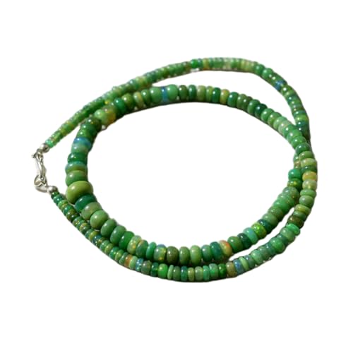 Collier opale verte fait main, cadeau idéal en perles de cristal naturel