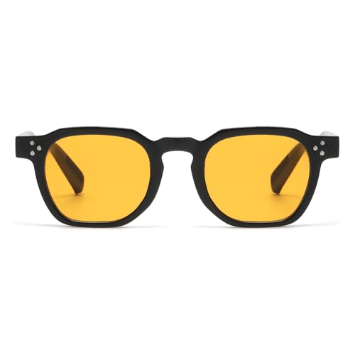 Image of Gleyemor Stylish Retro Sunglasses for Men Women Fashion Vintage Square Sunglasses UV400 Protection Shades