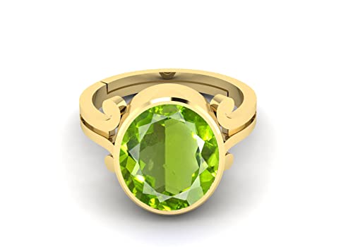 Bague en pierre jaune plaquée or réglable pour homme et femme