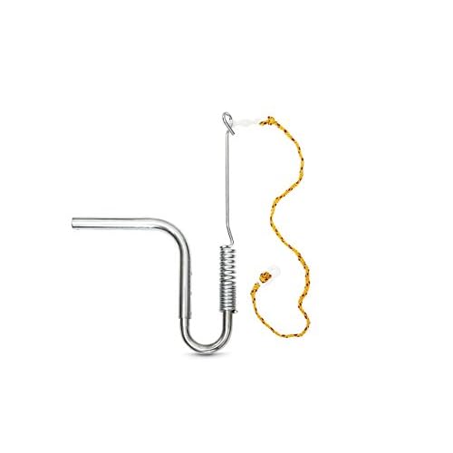 Relaxdays Fahrradleine mit Federpuffer, Abstandhalter, für Hunde, verstellbar, H x B x T: 47 x 21,5 x 5 cm, silber-gelb