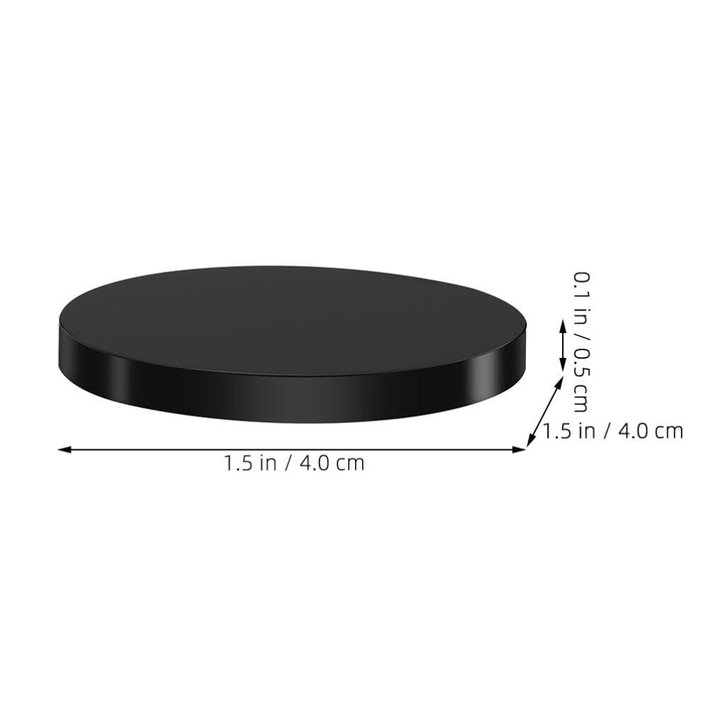 Ciieeo Scrying Mirror Black Obsidian Circle Disc Natural Obsidian Stone Feng Shui Mirror Scrying Mirror 1.5 Inch Round Plate for Meditation Divination Tools - Image 2
