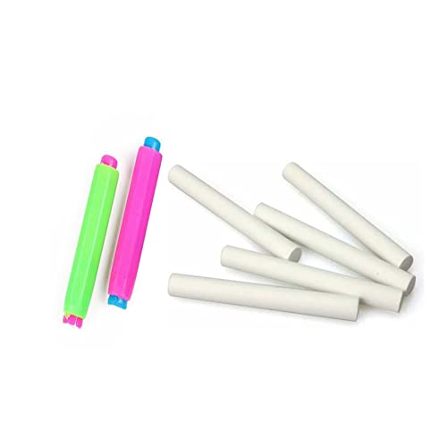 Image of Eduway Multicolor Chalk Holder with 20 Chalk | for Teacher | Kids | Adults & Office Use (2 Chalk Holder & 20 Chalk)(Multicolor)`