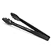 New Star Foodservice 35513 Utility Tong, High Heat Plastic, Scalloped, 12 inch, Set of 12, Black