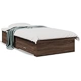 Buzaza Cama con cajones Cama Juvenil Cama con cajones somier Cajon Cama Madera de ingeniería marrón Roble 75x190 cm - 3280446