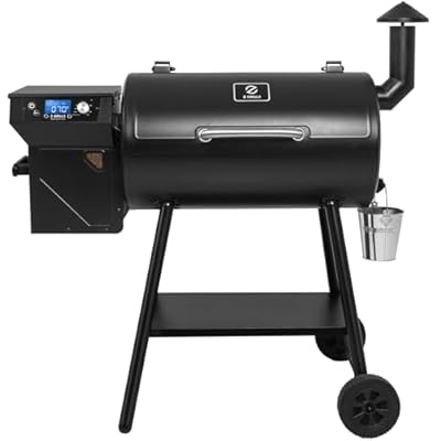 Z GRILLS ZPG-550B2 Wood Pellet Grill & Smoker with PID 2.1 Controller, 553 sq in Cooking Area, Meat Probe, Hopper Cleanout, 8 in 1 BBQ Grill Outdoor Auto Temperature Control, Black
