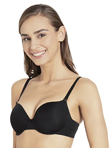 Image of Jockey UL60 Women's Under-Wired Padded Micro Touch Nylon Elastane Stretch Medium Coverage T-Shirt Bra with Detachable Straps