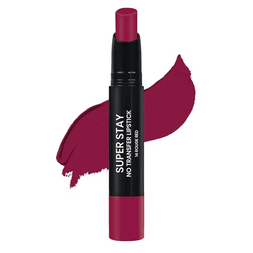 Image of Maliao Super Stay No Transfer Lipstick | Long Lasting Matte Finish | Waterproof & Smudge-Proof Formula | High Pigment Color | Lightweight & Comfortable Wear | Rouge Red, 3.8g