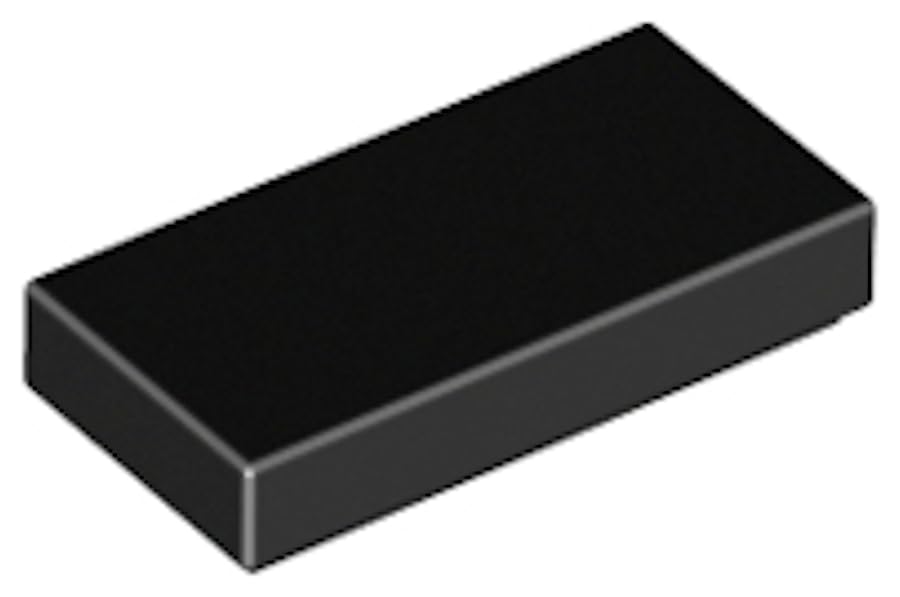 LEGO Tile 1x2, Part 3069, Building Block Component (Black, 10, Bricks) โ image 1