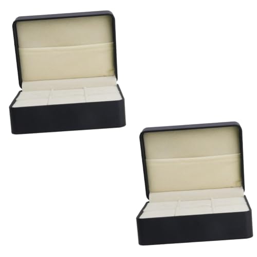 Didiseaon Compartment Clip and Cufflink Storage Box PU Material Compact Organizer for Necktie Accessories present for Friends and Colleagues