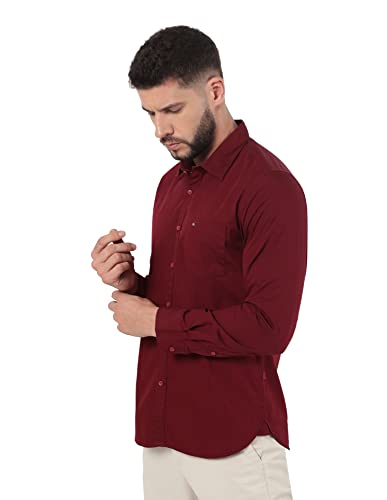 Image of Arvind AD Men White Slim Fit Shirt