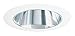 Juno Lighting 17 CWH Halogen Recessed Cone, 50 watts, 4 Inch, Unfinished, Clear Alzak with White Trim