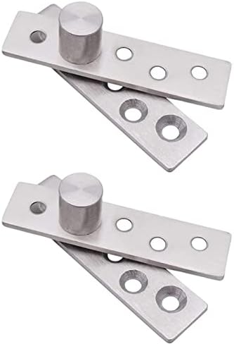 2 Pack Door Pivot Hinge 180°Rotation Hidden Door Hinge Concealing Door Hinge Household Hinge Hidden Bookcase Hinge Secret Door Hinge Stainless Steel Rotation Hidden Door Pivot Hinges Hardware,Medium