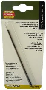 Proxxon 28118 Standard Super-Cut Scroll Saw Blades - Number 3: 34 Tpi