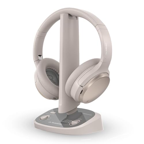 Avantree Crescendo Me - Personalized Sound Wireless TV Headphones for Seniors & Hard of Hearing, Clear Voice & Volume Boost, HDMI Soundbar Passthrough, 60hrs, Replaceable Battery, Works with All TVs