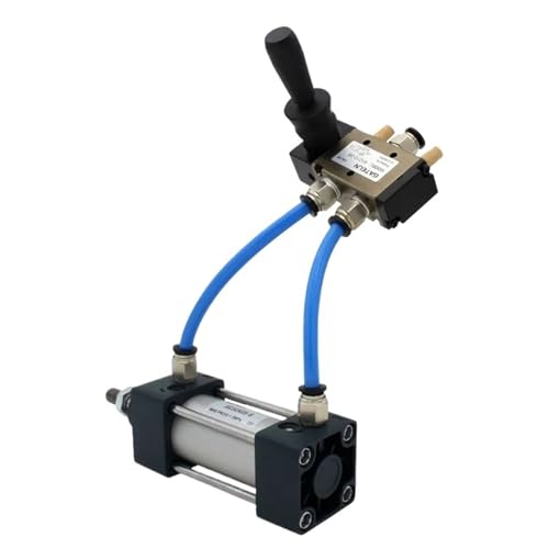 Válvula de control manual neumática de 5/2 vías con palanca y conectores de 10mm 7