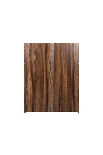 Image of Wooden Shoe Rack with Doors | Compact Shoe Cabinet for Home Entryway & Living Room | Modern Closed Shoe Storage Unit in Walnut Finish (76 x 60 x 32 cm) (Dark Asain, 4 Shelves) DIY