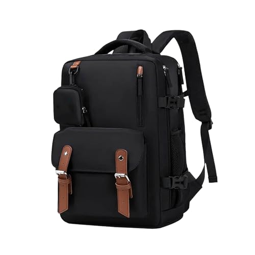 Genérico Mochila unisex de capacidad para viajes escuela portátil duradera ligera impermeable para estudiantes universitarios con múltiples bolsillos (Brown One Size)