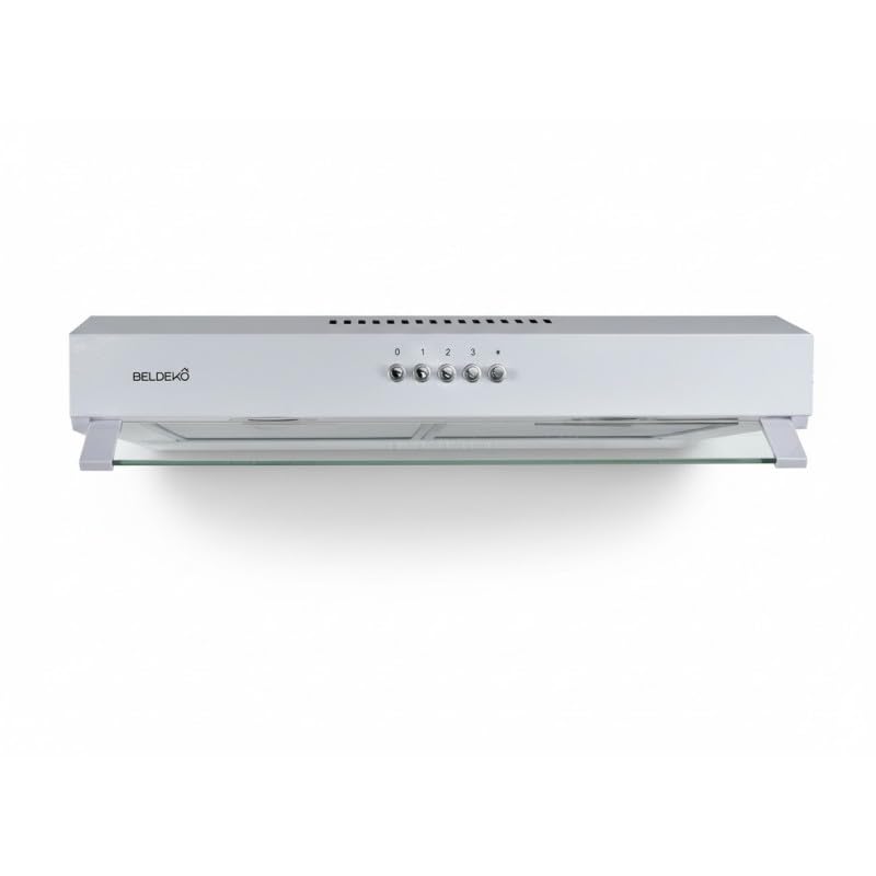 Hotte casquette Rivage 60 cm en blanche - Performance A+ design extra-plat Beldeko - 2