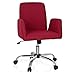 Produktbild hjh OFFICE 723031 Living Stuhl Flow Stoff Rot Bürostuhl Drehsessel gepolstert mit Rollen & Wippfunktion, höhenverstellbar