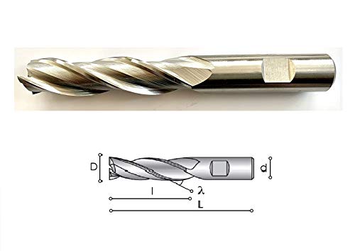 CARMON CL 17 FRESA FRESE CILINDRICHE A CANDELA TRE TAGLIENTI HSS+8% Co DIN 844B-17 mm