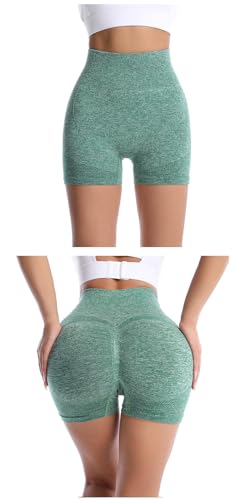 Image of Women's Gym Shorts Booty Scrunch High Wasit Seamless Sports Shorts Workout Push Up Shorts Cycling Fitness Running Shorts