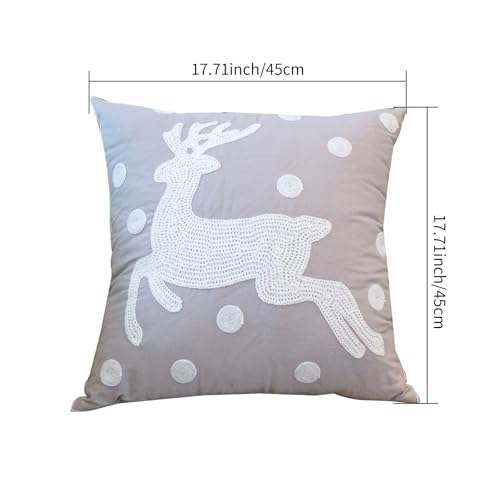 Housses de coussin de Noël 18X18 pouces et décorations de canapé douces