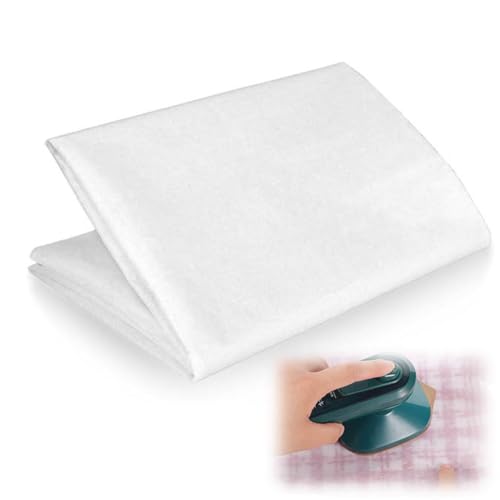 HABNI Tela De Entretela Termoadhesiva Para Planchar, 100 Cm X 200 Cm, No Tejido Peso Medio, Para Reforzar Los Pliegues De La Ropa A Mano Se Puede Cortar,Color Blanco
