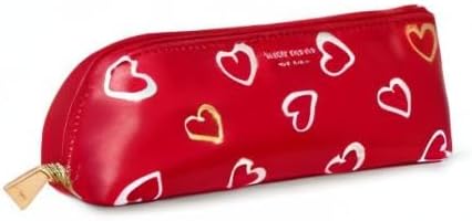 kate spade new york Pen and Pencil Case with Office Supplies for Adults, Zip Pouch Includes 2 Pencils, Sharpener, Eraser, and Ruler, Brushstroke Hearts - Image 9