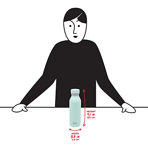 Built Cascade Water Bottle, 18 Ounces, Black #TOP2