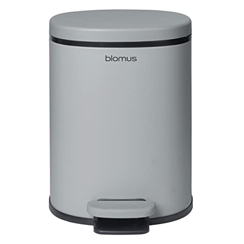 blomus -PARA- Treteimer aus pulverbeschichtetem Stahl, Microchip, 5L Fassungsvermögen, Smart-Close-System, entnehmbarer Eimer, exklusives Badaccessoire (H / B / T: 29 x 21 x 21 cm, Microchip, 69212)