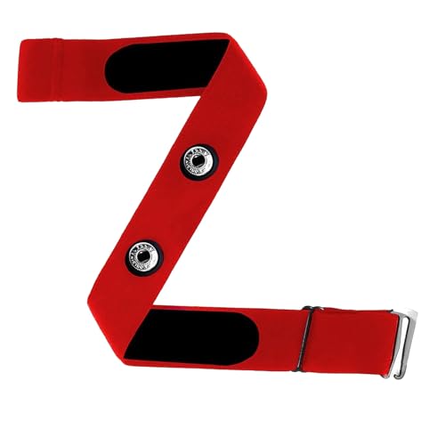 Bamyli Correa de repuesto para monitor de frecuencia cardíaca, ajustable, suave, para monitor de frecuencia cardíaca CoospoRide Strava Zwift Peloton Wahoo Polar Beat (rojo)