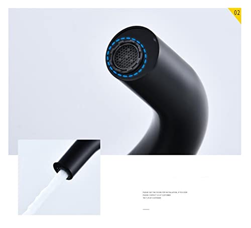 Grifo de lavabo negro de latón con sensor automático para baño 5