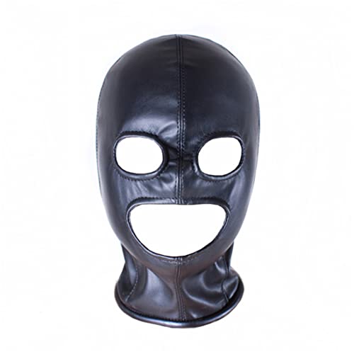 Generic Head to Toe Elegance: Soft Leather Balaclava Mask - The Ultimate Halloween Head Mask, Black
